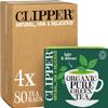 Clipper Organic Pure Green Tea Bags | 320 Teabags (4 x Boxes of 80) | Bulk Buy for Office, Home & Catering | Eco-Conscious, Fair Trade Tea | Natural Unbleached Plant-Based & Biodegradable view 1