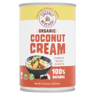 Coconut Cream Organic 400ml Pack of 6 |Dairy and Gluten Free| Ethically Sourced