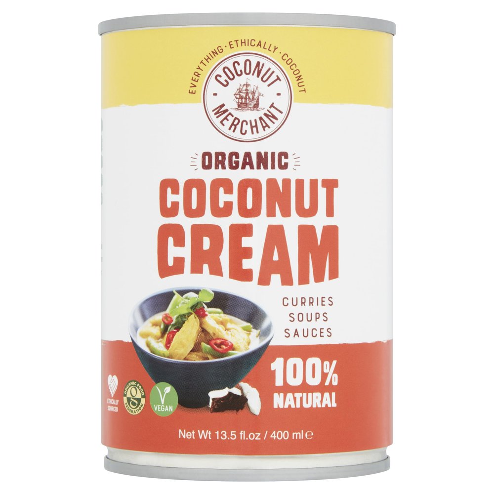 Coconut Cream Organic 400ml Pack of 6 |Dairy and Gluten Free| Ethically Sourced