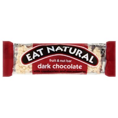 Eat Natural Fruit & Nut Bar Dark Chocolate with Cranberries and Macadamias 45g x Case of 12