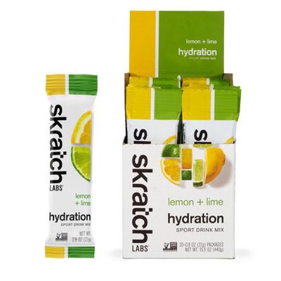 Skratch Labs Hydration Drink Mix, Lemon and Lime, Electrolyte Powder 15 Packets Developed Athletes and Sports Performance- Gluten Free, Vegan.