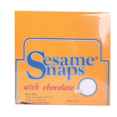 Sesame Snaps With Chocolate 30g - Pack of 24
