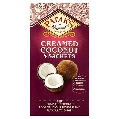 Patak's Creamed Coconut 4x50g Sachets (Pack of 2)