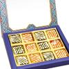 Ghasitaram Gifts Indian Sweets - Diwali Gifts - Diwali Sweets- 12 pcs Blue Printed Assorted Mango Bites Box view 1