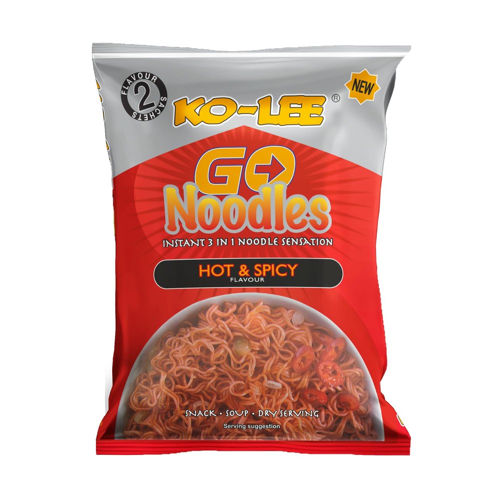 KO-LEE Crunch & Munch Instant Noodles  Hot & Spicy Flavour | 3-in-1 Snack, Stir-Fry or Soup | MSG-Free | 85g (Pack of 24)