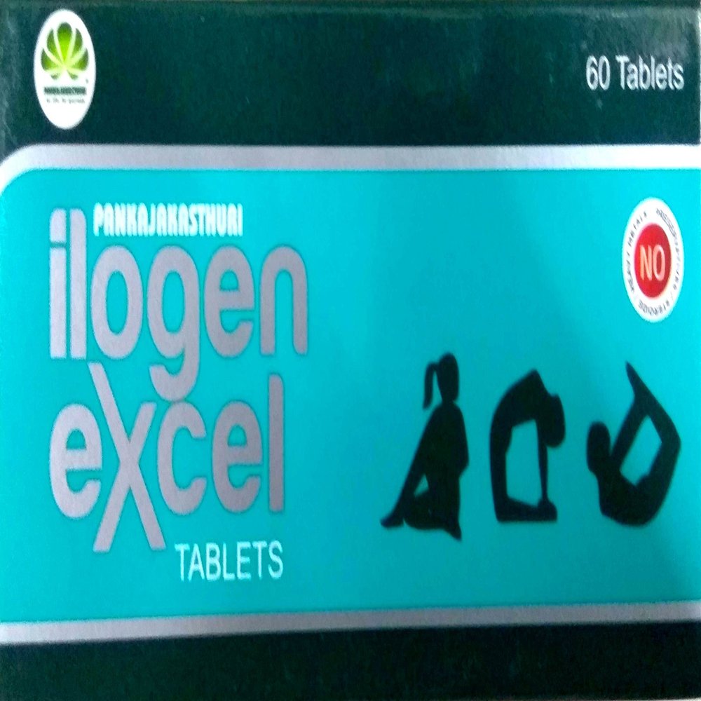 Pankajakasthuri India Ayurvedic Ilogen Excel - 60 Tablets