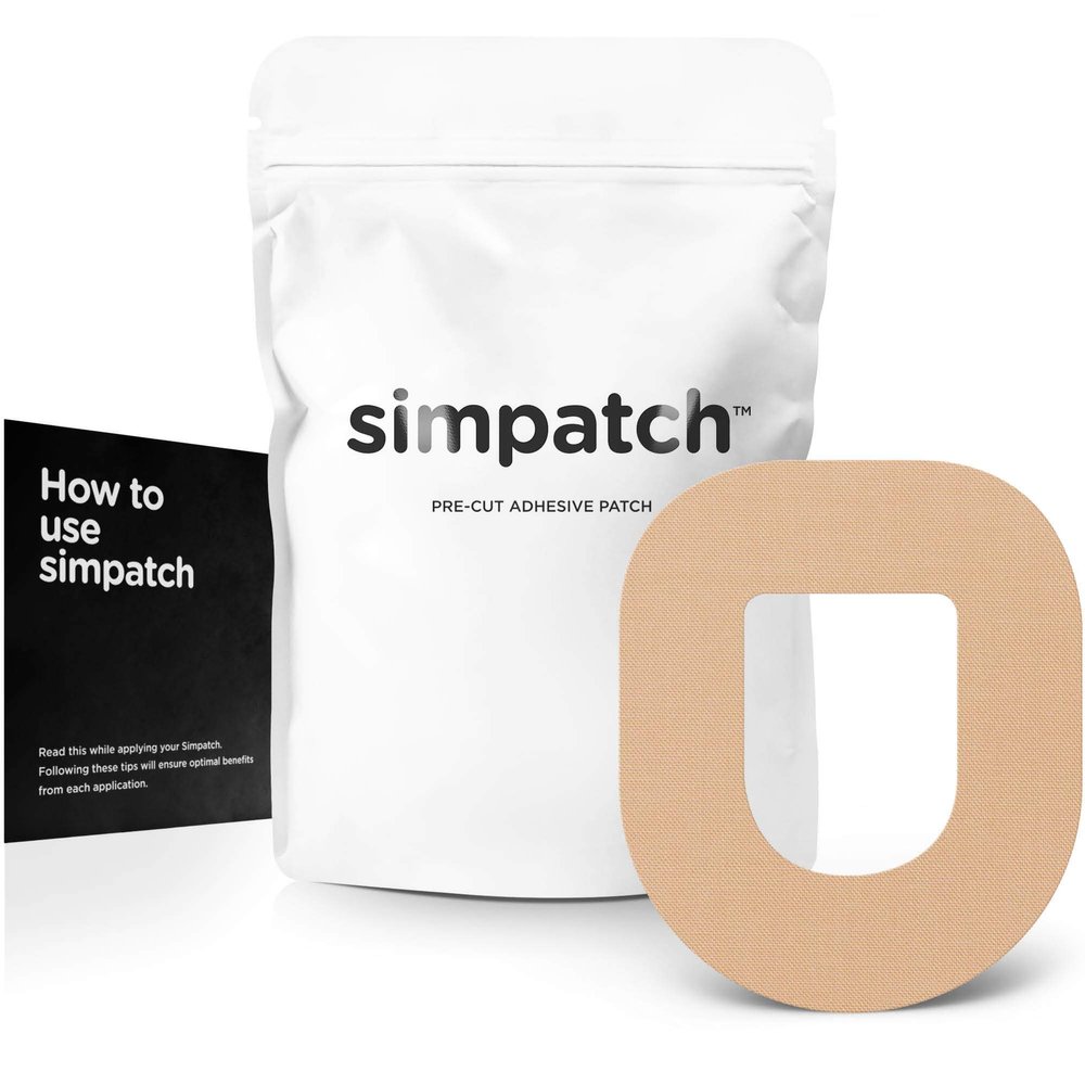 SIMPATCH  OmniPod Adhesive Patch (25-Pack)  Waterproof Adhesive, CGM Tape  Multiple Color Options (Biege)