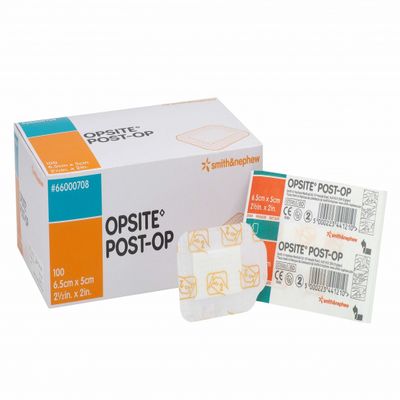 Smith & Nephew SJ66000708 Opsite Post-Op Absorbent Dressing, 6.5 cm W x 5 cm L (Pack of 100)