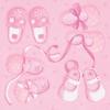 20 Napkins Small Shoes Pink / Girl / Birth / Christening 33 x 33 cm view 1
