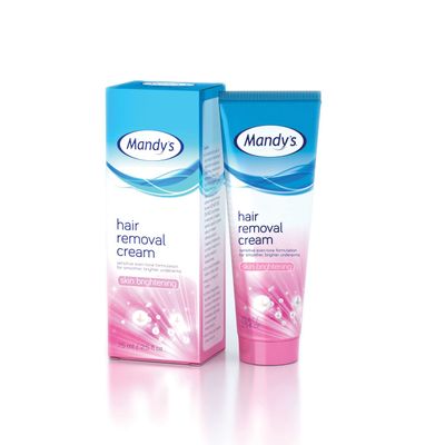 Mandy's Hair Removal Cream Skin Brightening 75ml  Depilatory Cream for Hyperpigmented, Sensitive and Intimate Areas