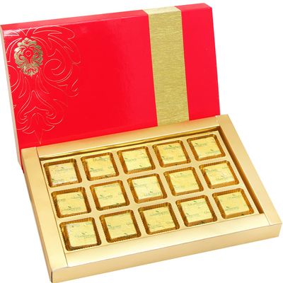 Ghasitaram Gifts Diwali Sugarfree Chocolates - Royal 15 pcs Roasted Almond Sugarfree Chocolate Box