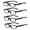 ALWAYSUV 4 Pack With Spring Hinges Rectangular Black Frame Reading Glasses 2.00 view 1