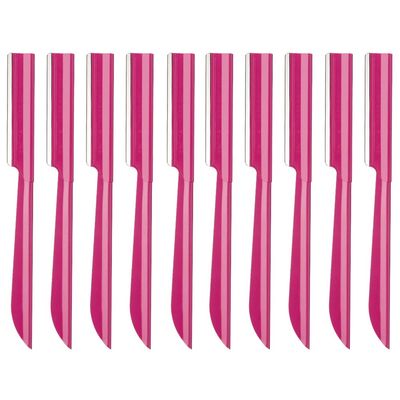 Eyebrow Trimmer, Completely Stainless Steel Eyebrow Razor Shaper for Men and Women, Grooming Shavers(10 pcs/Box)