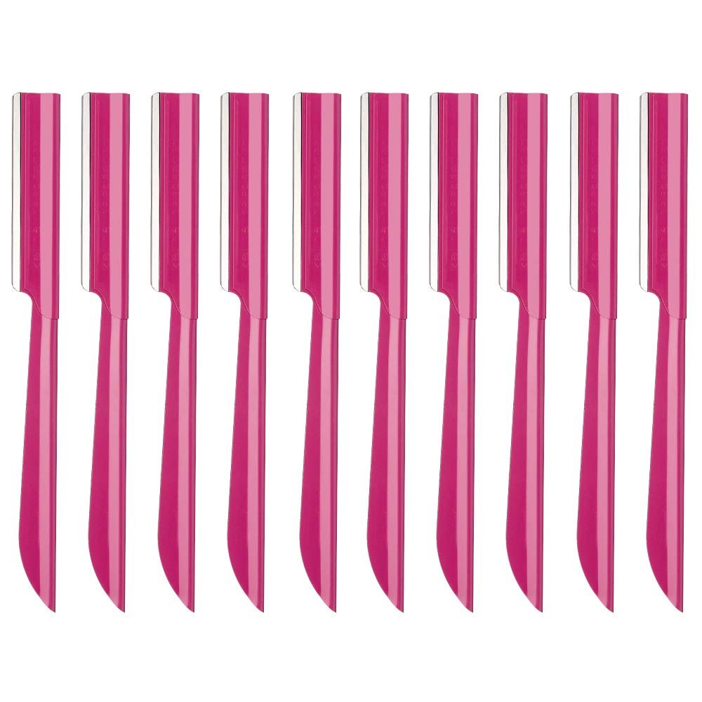 Eyebrow Trimmer, Completely Stainless Steel Eyebrow Razor Shaper for Men and Women, Grooming Shavers(10 pcs/Box)