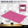 100 Pack Pink Beverage Napkins, Big Party Pack, 2 Ply, Ideal for Wedding, Party, Birthday, Dinner, Lunch, Cocktails. (5 x 5) by Amcrate view 3