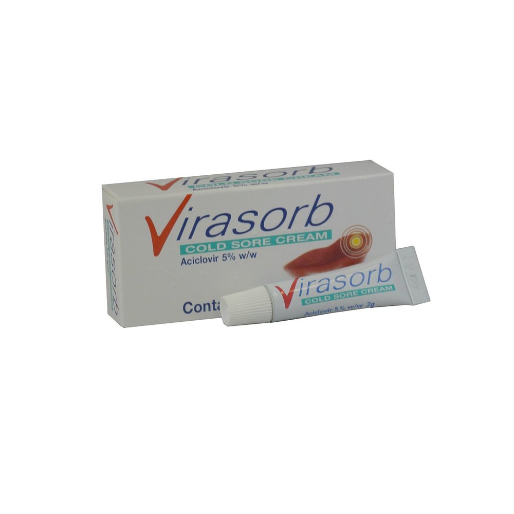 5 x Virasorb 2g 5% Cold Sore cream (5 Packs)