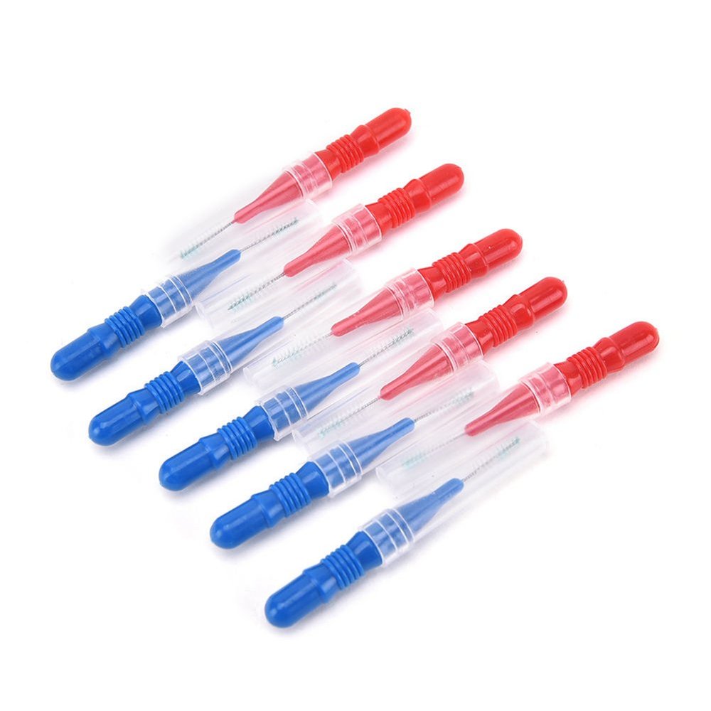 Interdental Brush (50 Counts) River Lake Toothpick Cleaners,Tooth Flossing Head Oral Dental Hygiene Brush,Tooth Cleaning Tool