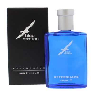 THREE PACKS of Blue Stratos Aftershave 100ml