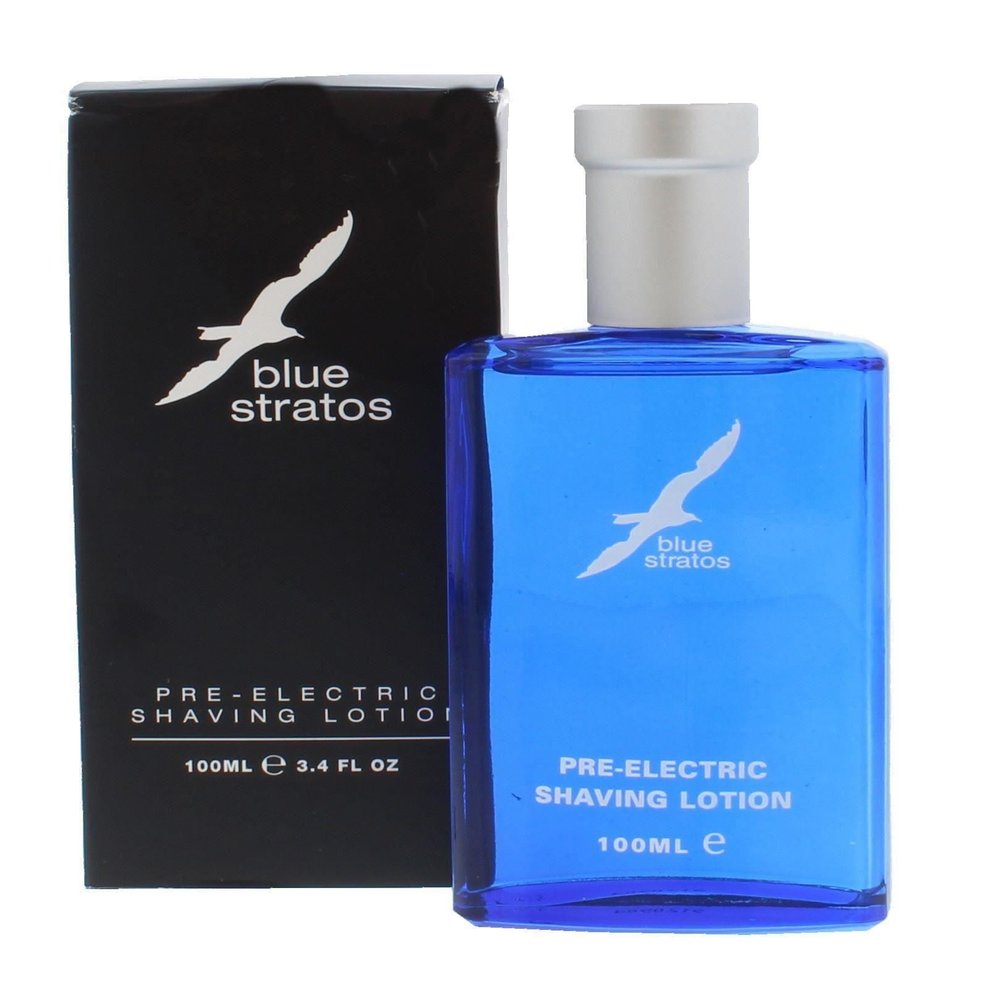 SIX PACKS of Blue Stratos Pre-Electric Shaving Lotion 100ml