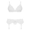3-Piece Lace Garter Set - White view 3