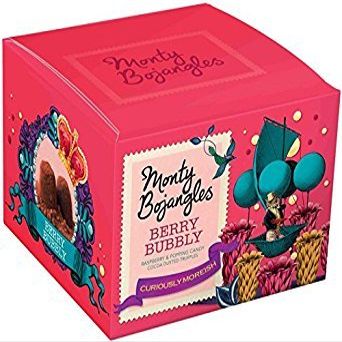 Monty Bojangles Berry Bubbly Raspberry & Popping Candy Cocoa Dusted Truffles Individually Wrapped - 135g