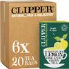 Clipper Organic Lemon Green Tea Bags | 120 Teabags (6x Boxes of 20) | Bulk Buy for Office, Home & Catering | Pure, Fair Trade Green Tea with Lemon | Natural Unbleached Plant-Based & Biodegradable view 1
