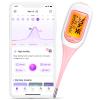 Easy@Home Basal Thermometer for Ovulation, BBT with Backlit LED Screen & Premom APP (iOS&Android) - Digital Basal Thermometer for Fertility Monitor, Trying to Conceive, Auto Sync (Pink) view 1