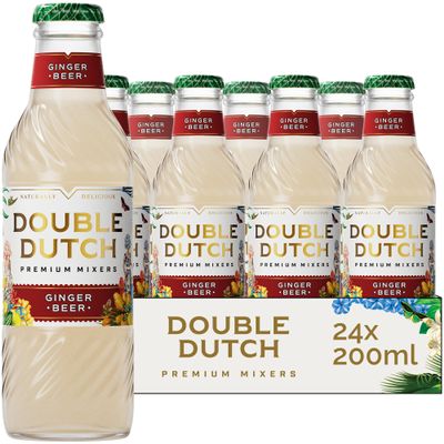 Double Dutch Ginger Beer | Blend of 3 Fiery Gingers | 100% Natural Ingredients | Gluten Free, Vegan Friendly Premium Soft Drink & Mixer Perfect For Rum & Cocktails | 24 x 200ml Bottles