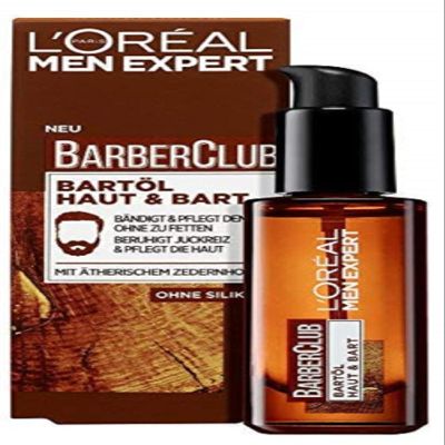 L'Oral Men Expert Barber Club Beard Oil Skin and Beard, 1er Pack (1 x 30 ml)