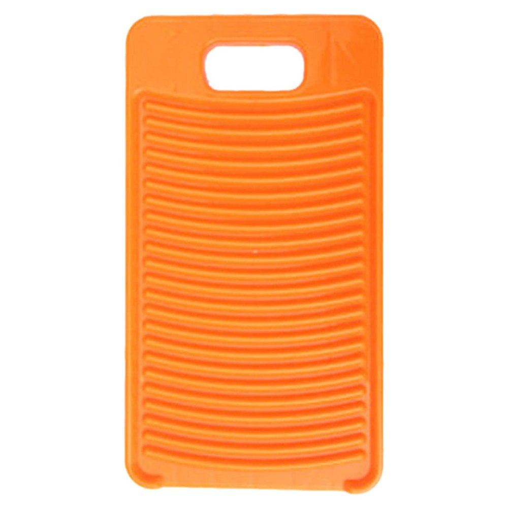 MZD Plastic Mini Washboard Washing Board for Kids Shirts Clean Laundry Lime (Orange)