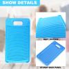 MZD Plastic Mini Washboard Washing Board for Kids Shirts Clean Laundry Lime (Blue) view 4