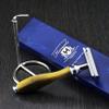 DE Safety Shaving Razor with Horn Replica Handle & Stand | Gents Shaving & Grooming Essentials | Gift for Him view 3