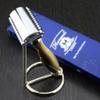 DE Safety Shaving Razor with Horn Replica Handle & Stand | Gents Shaving & Grooming Essentials | Gift for Him view 4