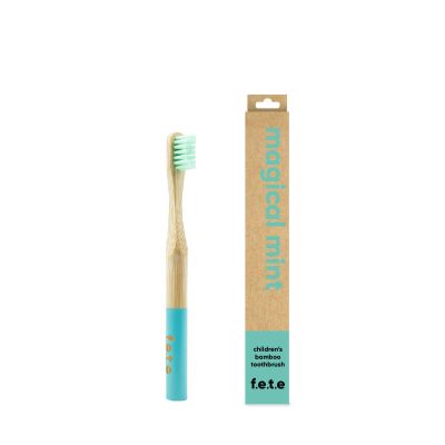 f.e.t.e | Magical Mint Children's Bamboo Toothbrush | Biodegradable & Compostable Handle | Recyclable Soft Bristles | Sustainable | Vegan