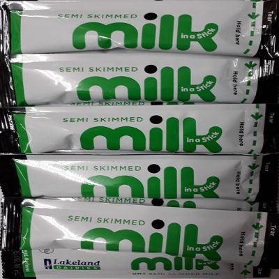 12 x 10ml UHT Semi Skimmed Milk In A Stick by Lakeland Dairies