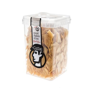 1 kg Guttiau Classico. Carasau guttiau flatbread. Snack Based on Fried Bread Made by Guttiau SRL