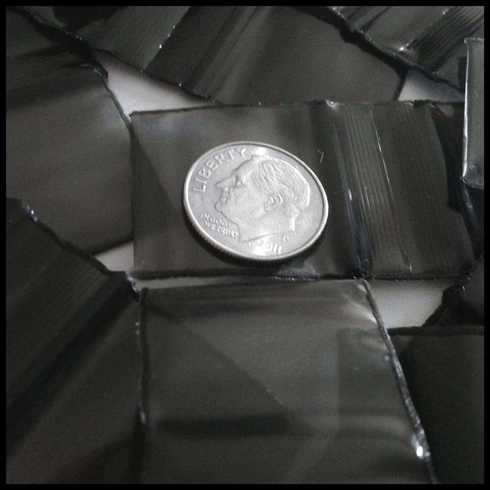 200-1" x 1" 1010 Black Tone Small Zipper Lock Baggies Craft Resealable Plastic Baggy 2 Mil Zipper Poly Bags