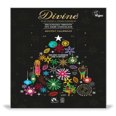Divine 70 percent Dark Chocolate Advent Calendar 85g