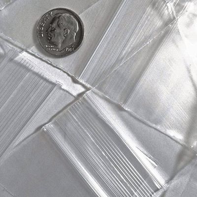 1000-1.75" x 1.75" 175175 Clear Small Zipper Lock Baggies Craft Resealable Plastic Baggy 2 Mil Zipper Poly Bags