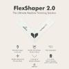 Aberlite Beard Shaping Tool - FlexShaper Neckline Shaper - Hands-Free & Flexible - The Ultimate Neckline Beard Shaping Template (White) - Beard Trimmer Guide - Lineup Stencil Kit view 2