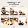 Aberlite Beard Shaping Tool - FlexShaper Neckline Shaper - Hands-Free & Flexible - The Ultimate Neckline Beard Shaping Template (White) - Beard Trimmer Guide - Lineup Stencil Kit view 4
