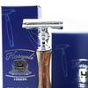 4 Pcs Wooden Shaving Set with De Safety Razor,Badger Hair Brush view 4
