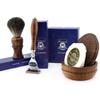 4 PCs Wooden Shaving Set with 5 Edge Razor, Pure Badger Hair Brush, Soap & Bowl view 3