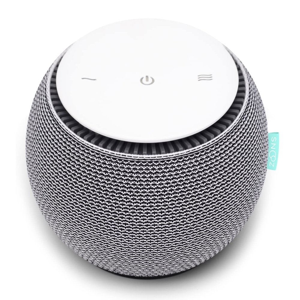 SNOOZ Smart White Noise Machine - Real Fan Inside for Non-Looping White Noise Sounds - App-Based Remote Control, Sleep Timer, and Night Light - Cloud