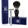 2 Pcs Men's Shaving Set.Comes with Black Badger Shaving Brush & De Safety Razor(Blades Not Included) view 2