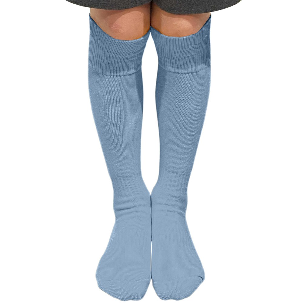 COUVER Youth Kids Athletic Knee High Terry-Cushioned Baseball Softball Multi-Sport Socks, Carolina Blue, S