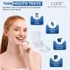 Cool Teeth Whitening 4 Trays in 2 Storage Cases Custom DIY Fit Upper and Lower Tooth Bleaching Gel Thermoform Moldable Mouth Guards view 2