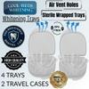 Cool Teeth Whitening 4 Trays in 2 Storage Cases Custom DIY Fit Upper and Lower Tooth Bleaching Gel Thermoform Moldable Mouth Guards view 3