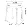 Rotating Rounded Shower/Bath Stool with Swivel Seat Shower Seat Stool for Elderly/Disabled Anti-Slip Mats Shower Chair Adjustable in 7 Height Max. 136kg view 2