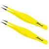 Bellesante 2 PCS Precision Surgical Grade Tweezers - Best Stainless Steel Sharp Tweezers for Ingrown Hair Extraction, Precise Eyebrow, Facial and Body Hair Grooming, Splinter, Tick - Needle Nose view 1